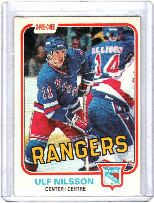 1981 O-Pee-Chee  Ulf Nilsson  Card #229 - New York Rangers